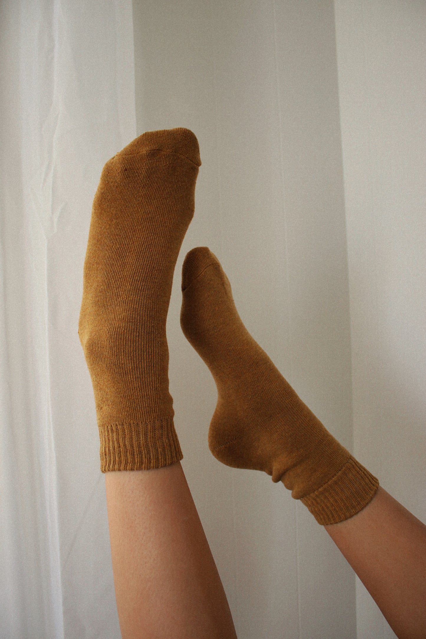 Slow Morning Socks- Mustard